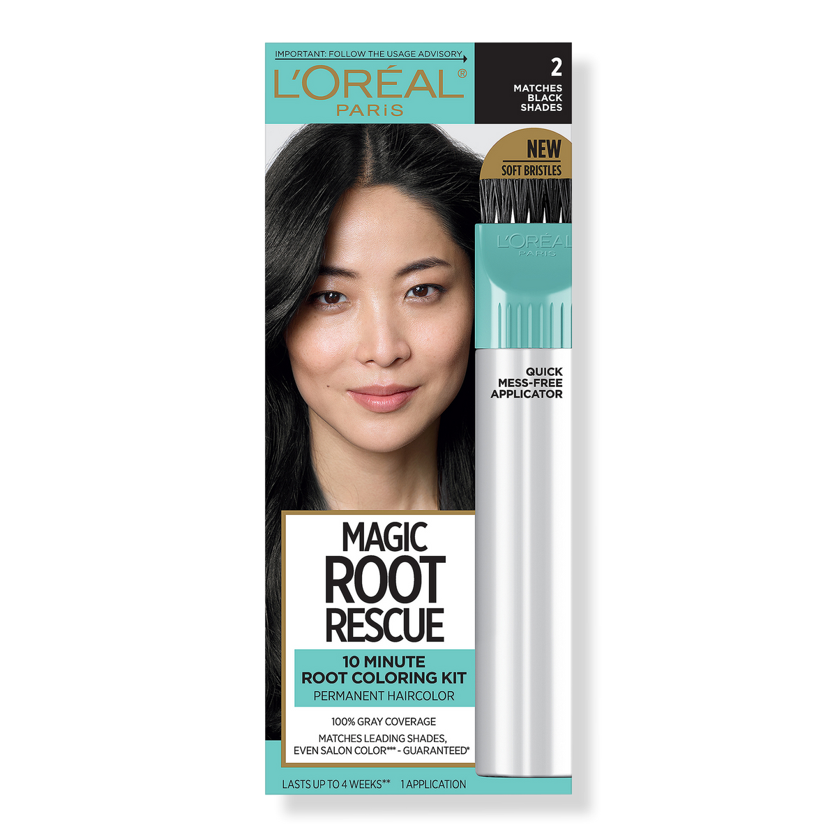 L'Oréal Magic Root Rescue 10 Minute Permanent Coloring Kit, 2 Black