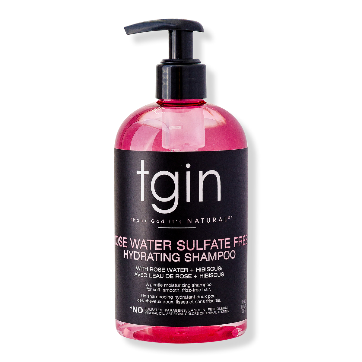 tgin Rose Water Sulfate-Free Hydrating Shampoo, 13 oz