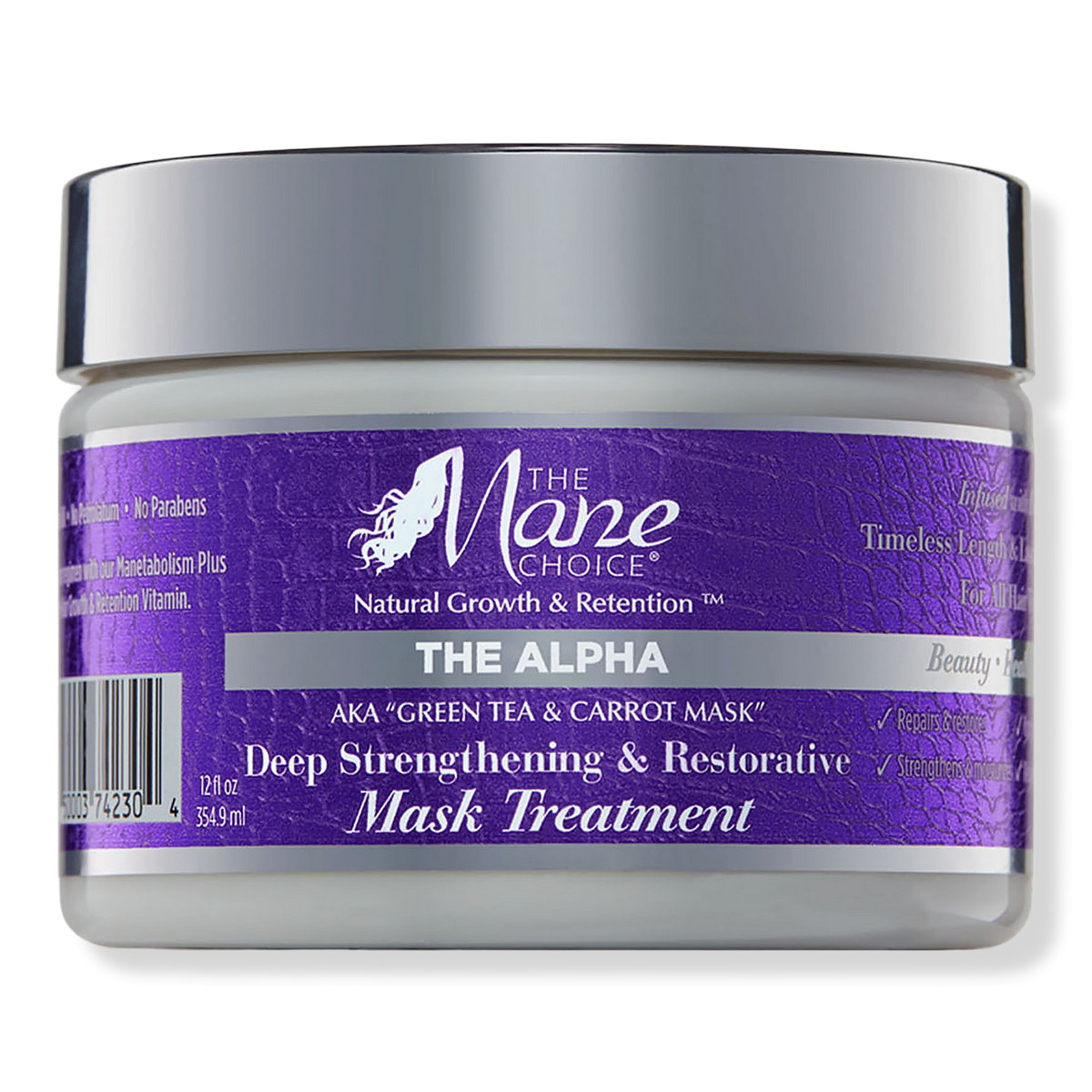 The Mane Choice The Alpha Green Tea & Carrot Deep Strengthening & Restorative Mask Treatment, 12 oz