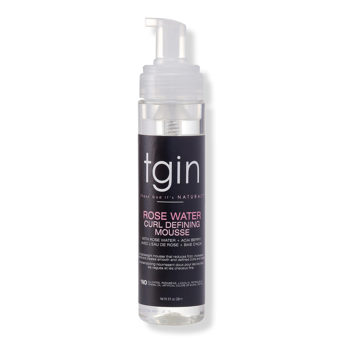 tgin Rose Water Curl Defining Mousse, 8 oz