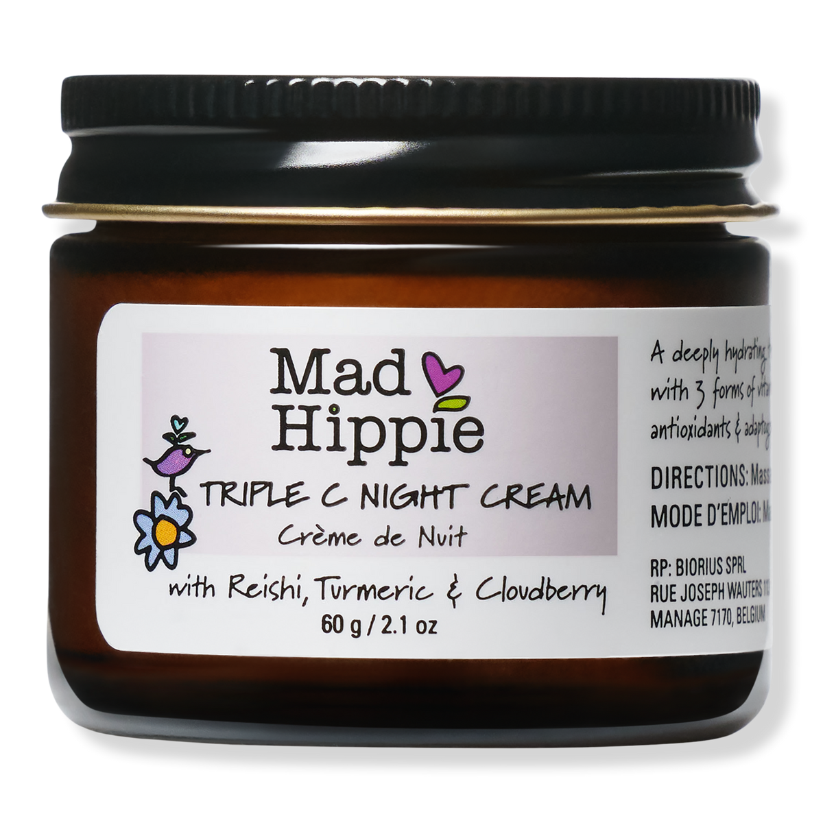Mad Hippie Triple C Night Cream, 2.1 oz