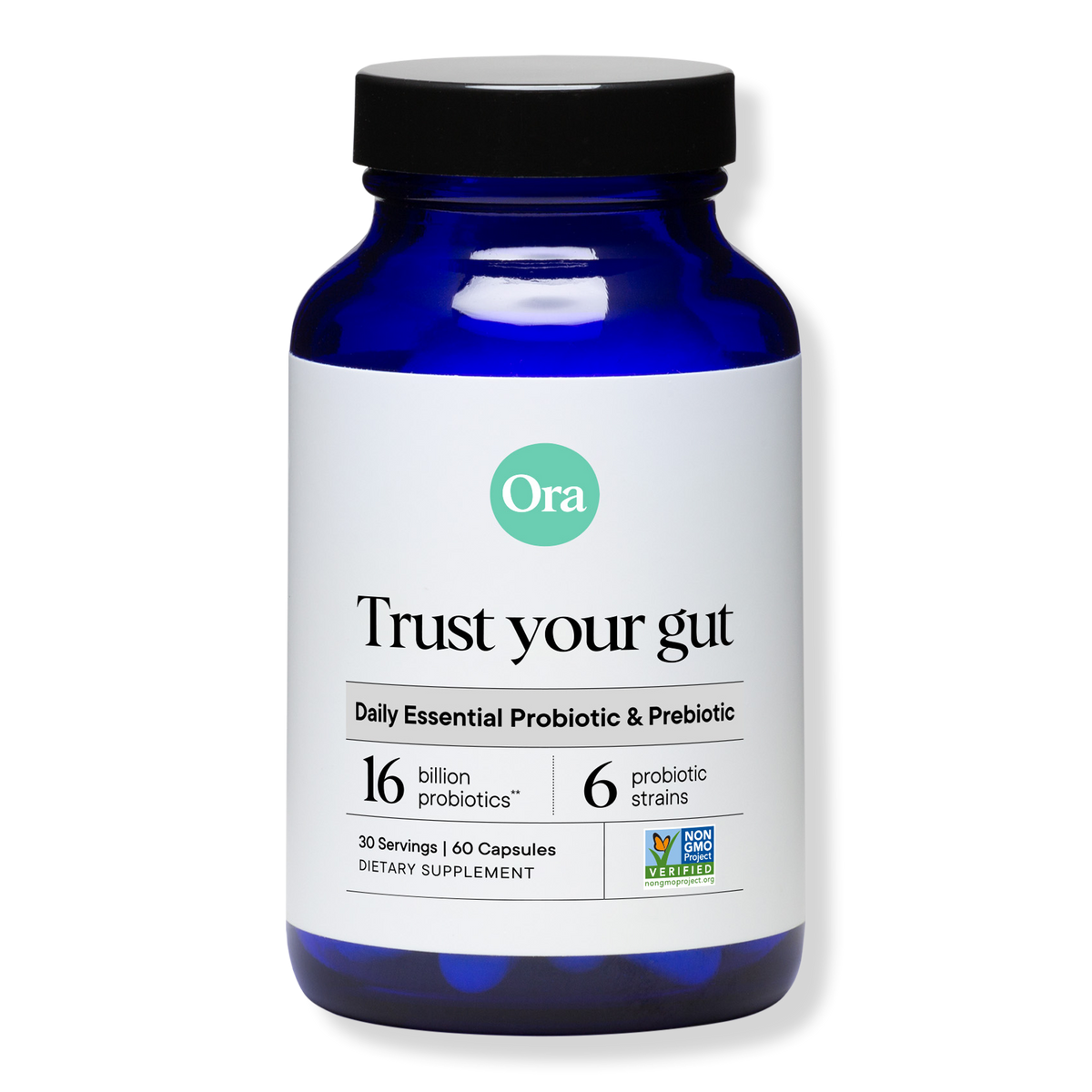 Ora Organic Trust Your Gut Probiotic & Prebiotic Supplement, 60 ea
