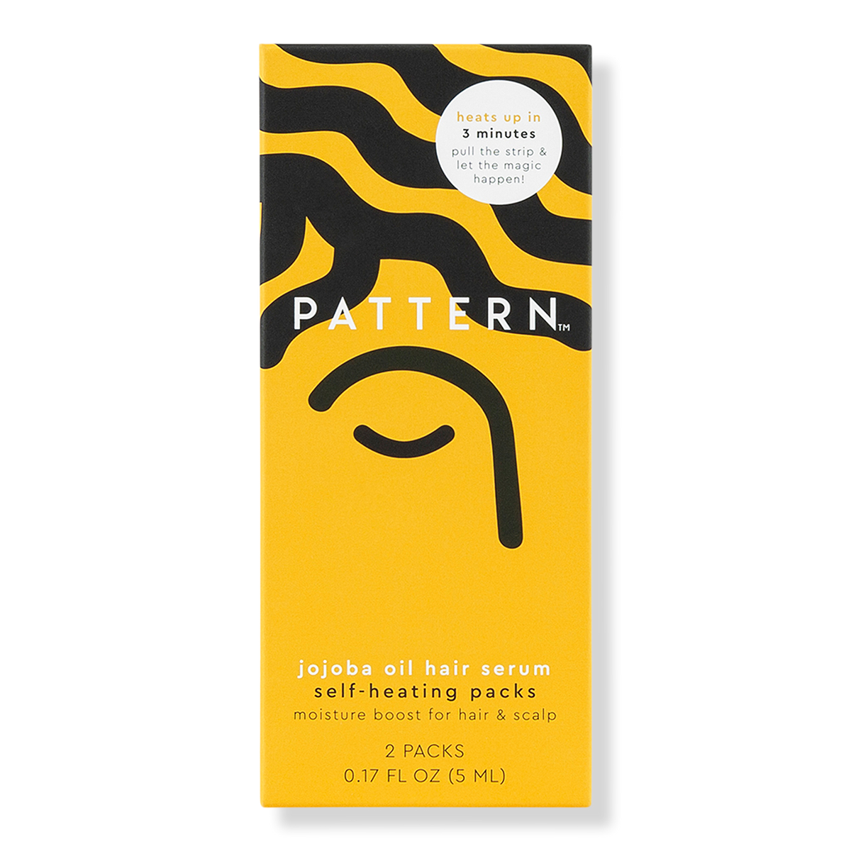 PATTERN Jojoba Oil Hair Serum Self-Heating Packs, 2 ea