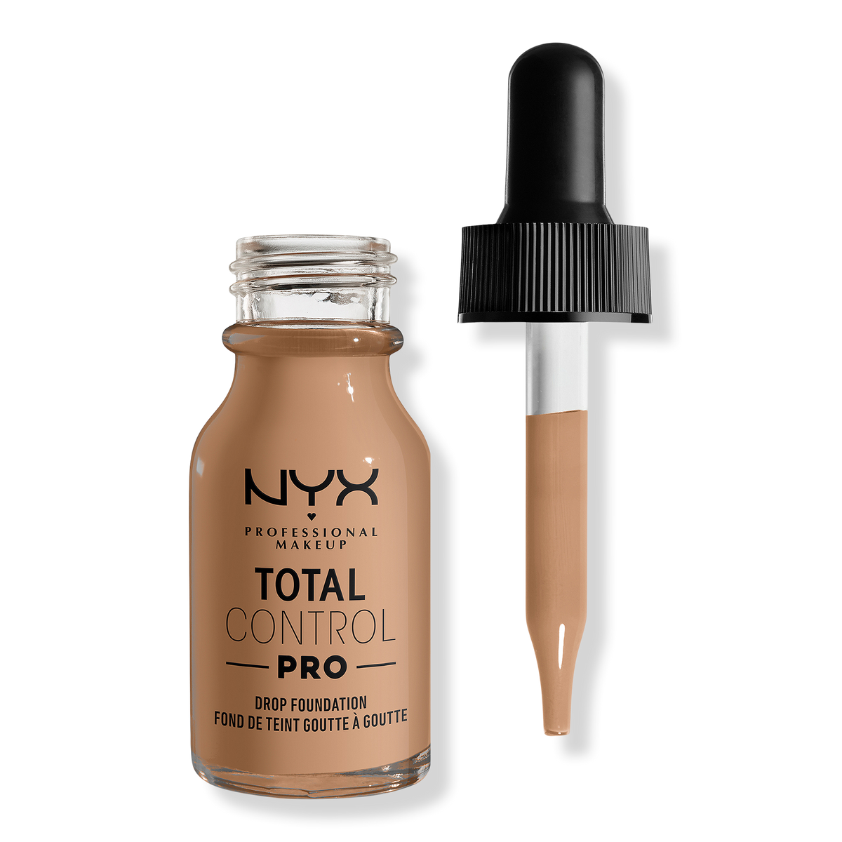 NYX Professional Makeup Total Control Pro Drop Skin-True Buildable Vegan Foundation, Classic Tan, 0.43 oz