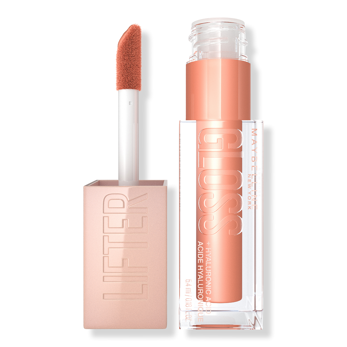 Maybelline Lifter Gloss with Hyaluronic Acid, Amber, 0.18 oz