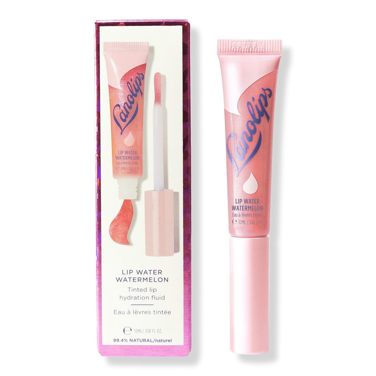 Lano Holographic Watermelon Lip Water, 0.33 oz