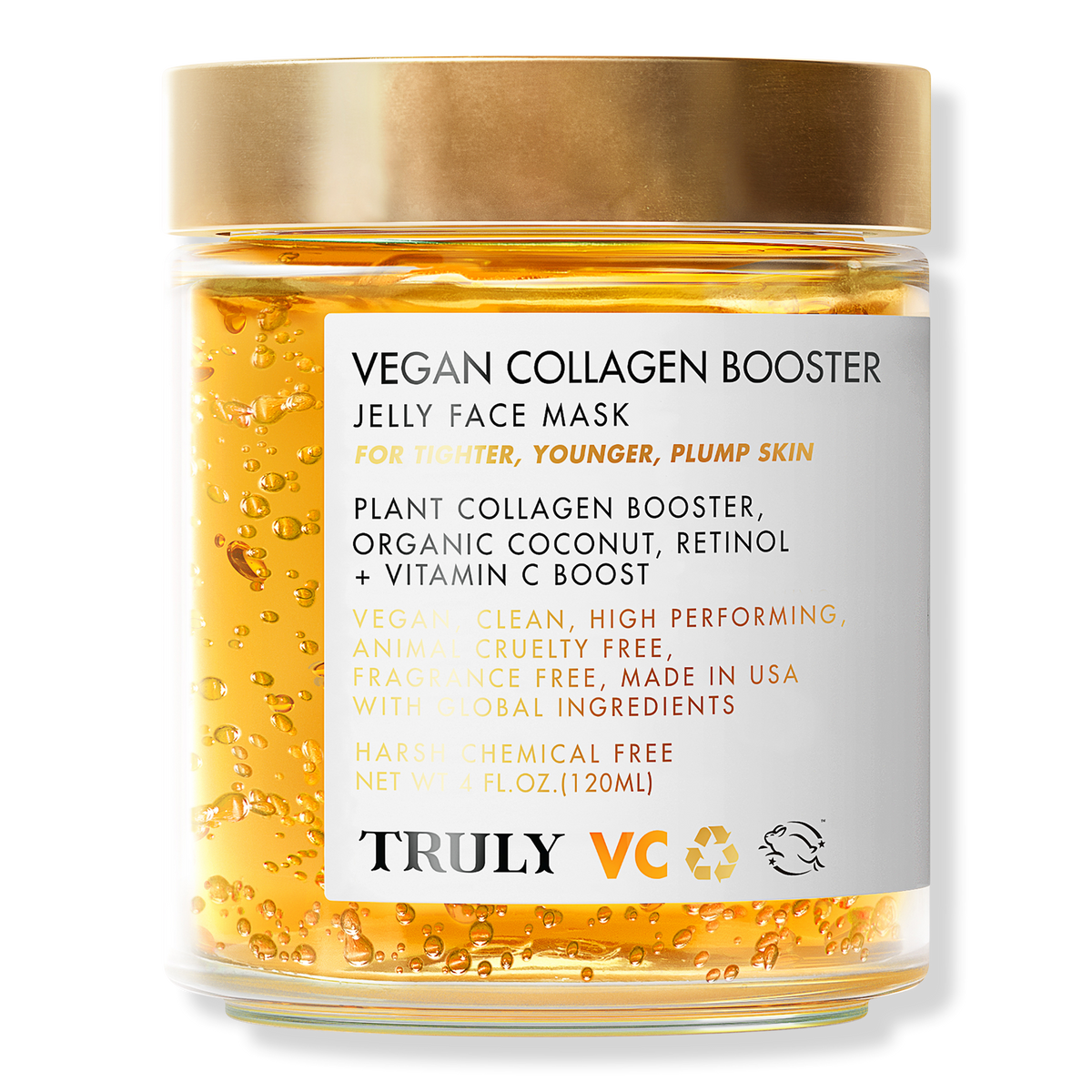 Truly Vegan Collagen Booster Anti Aging Jelly Face Mask, 4 oz
