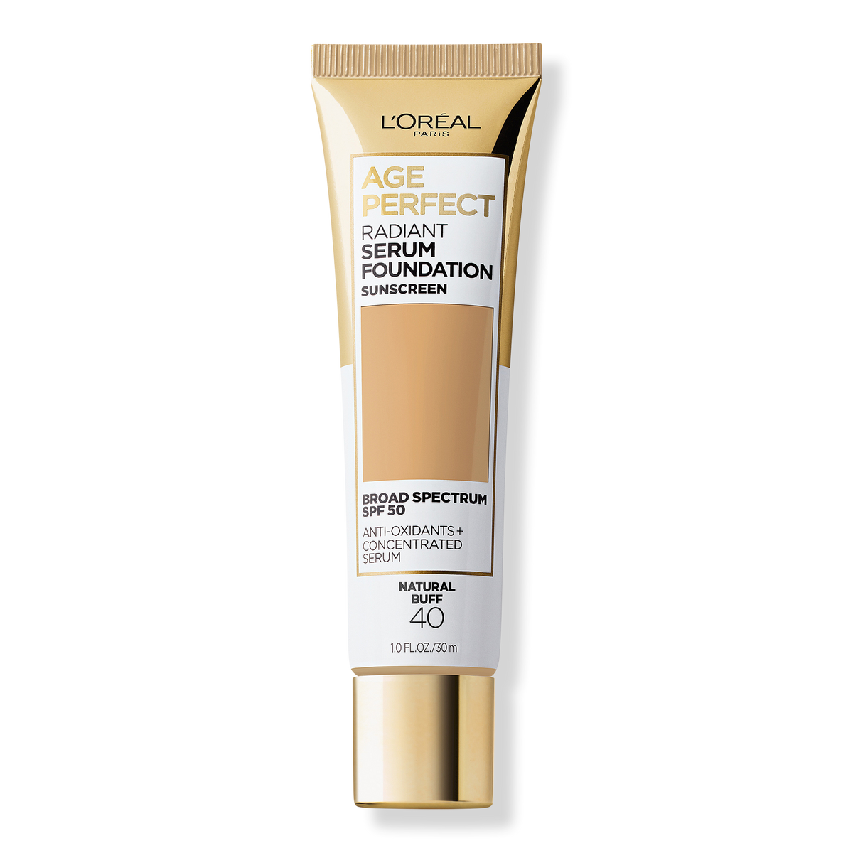 L'Oréal Age Perfect Radiant Serum Foundation, 40 Natural Buff, 1 oz