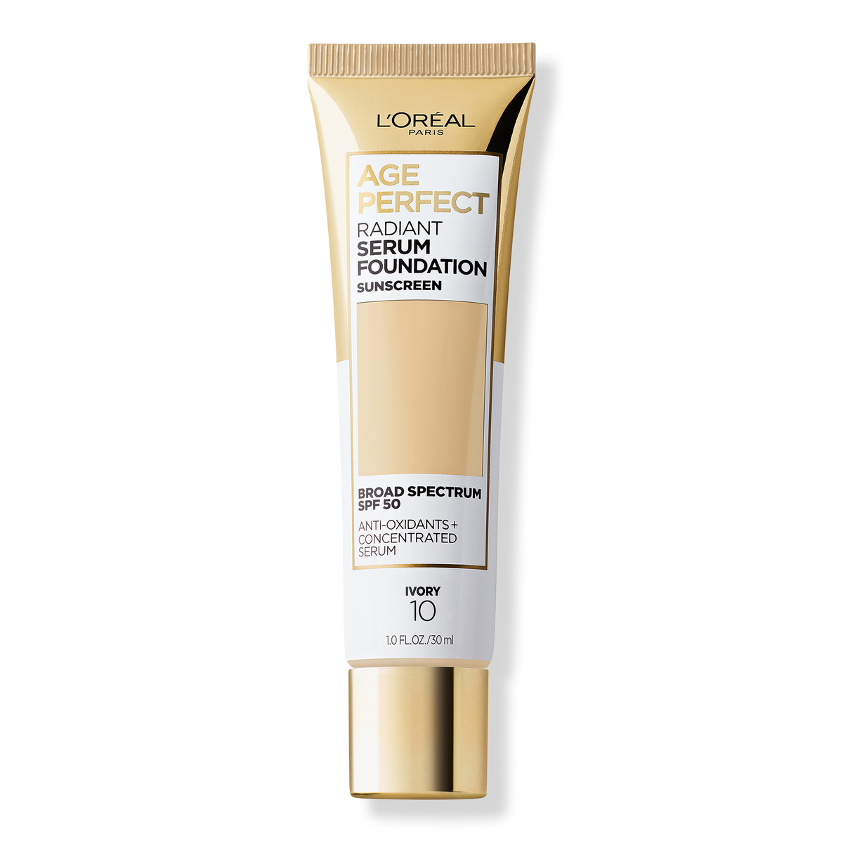 L'Oréal Age Perfect Radiant Serum Foundation, 10 Ivory, 1 oz
