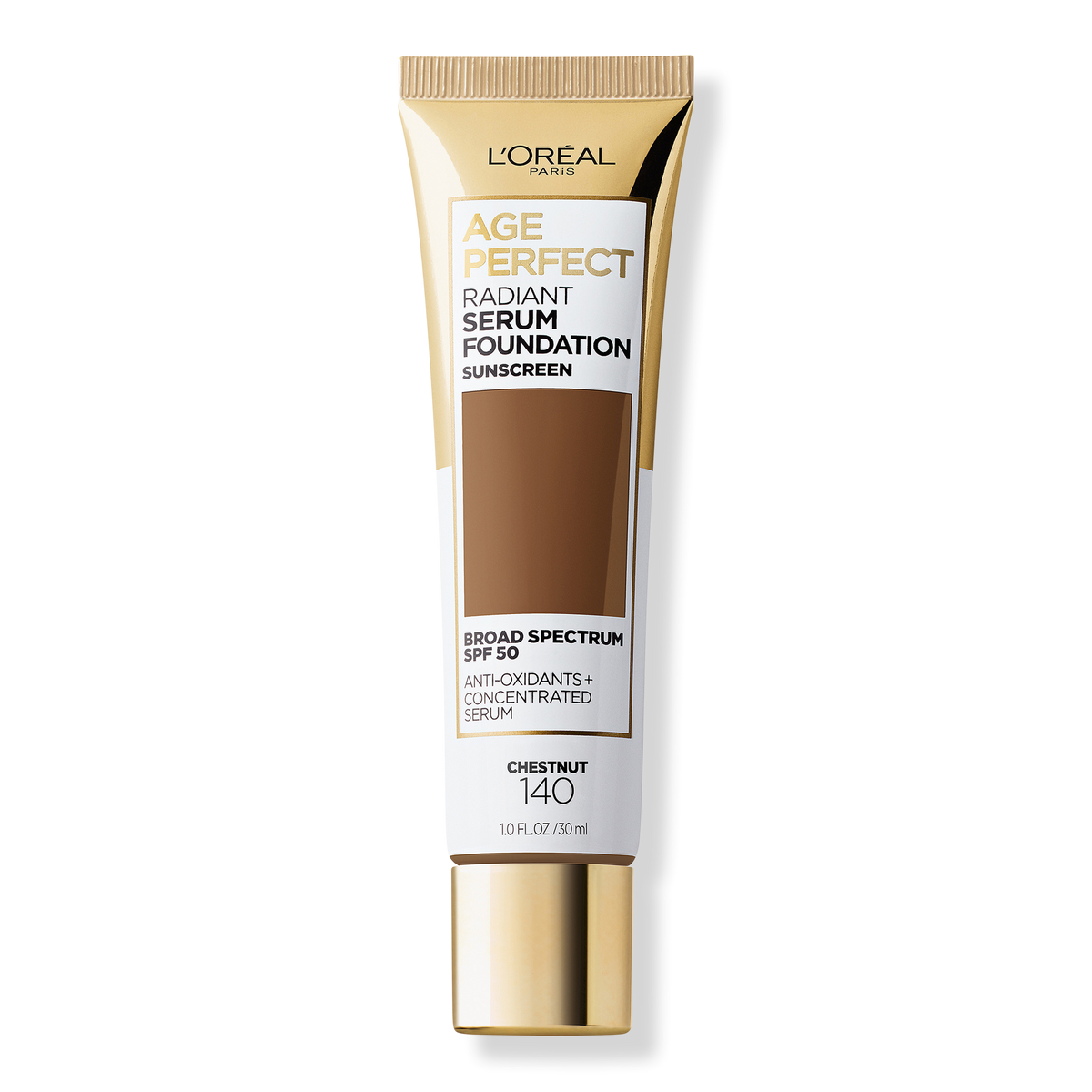L'Oréal Age Perfect Radiant Serum Foundation, 140 Chestnut, 1 oz