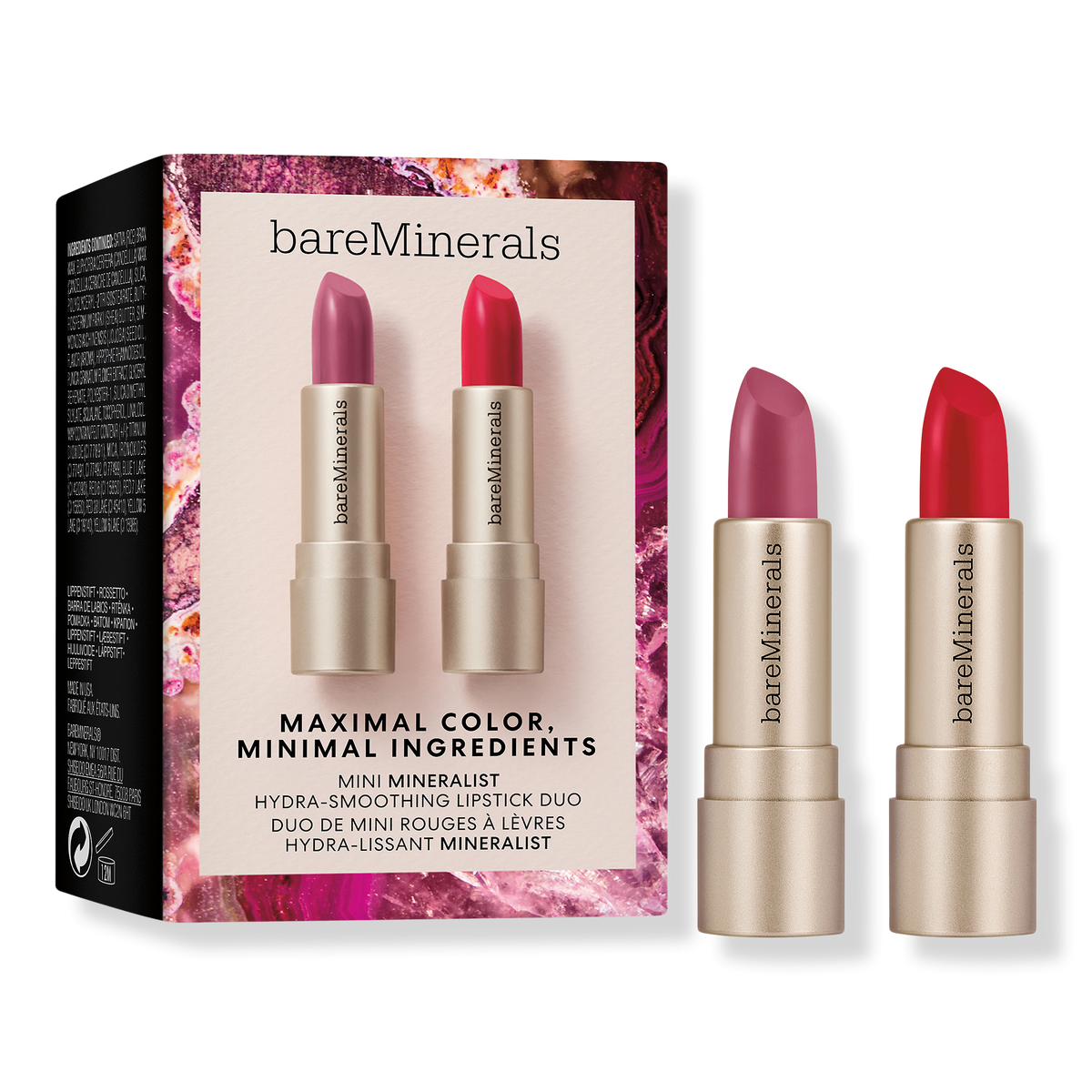bareMinerals Maximal Color, Minimal Ingredients Mini Lipstick Duo