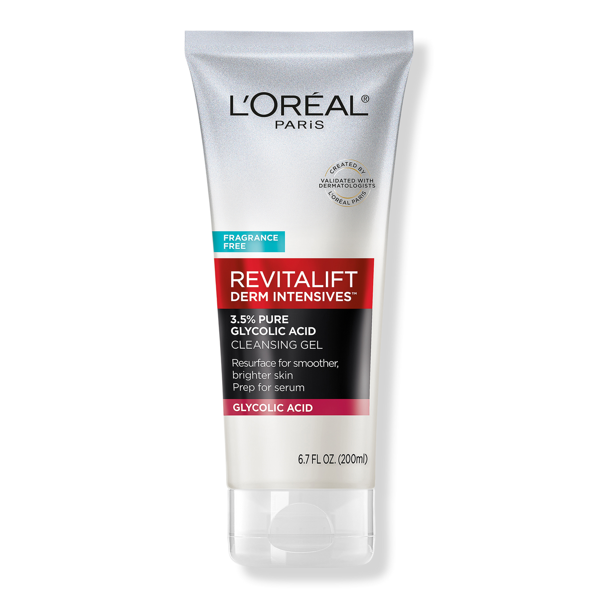 L'Oréal Revitalift Derm Intensives 3.5% Glycolic Acid Cleansing Gel, 6.7 oz