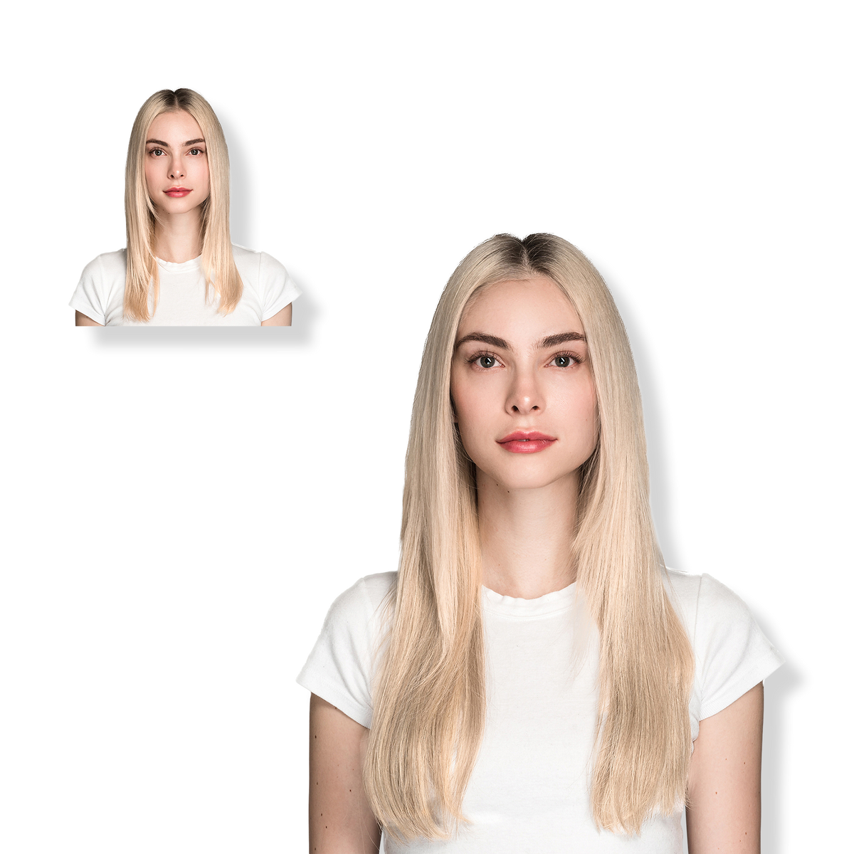Locks & Mane 18-inch Clip-in Human Hair Extension, Vanilla