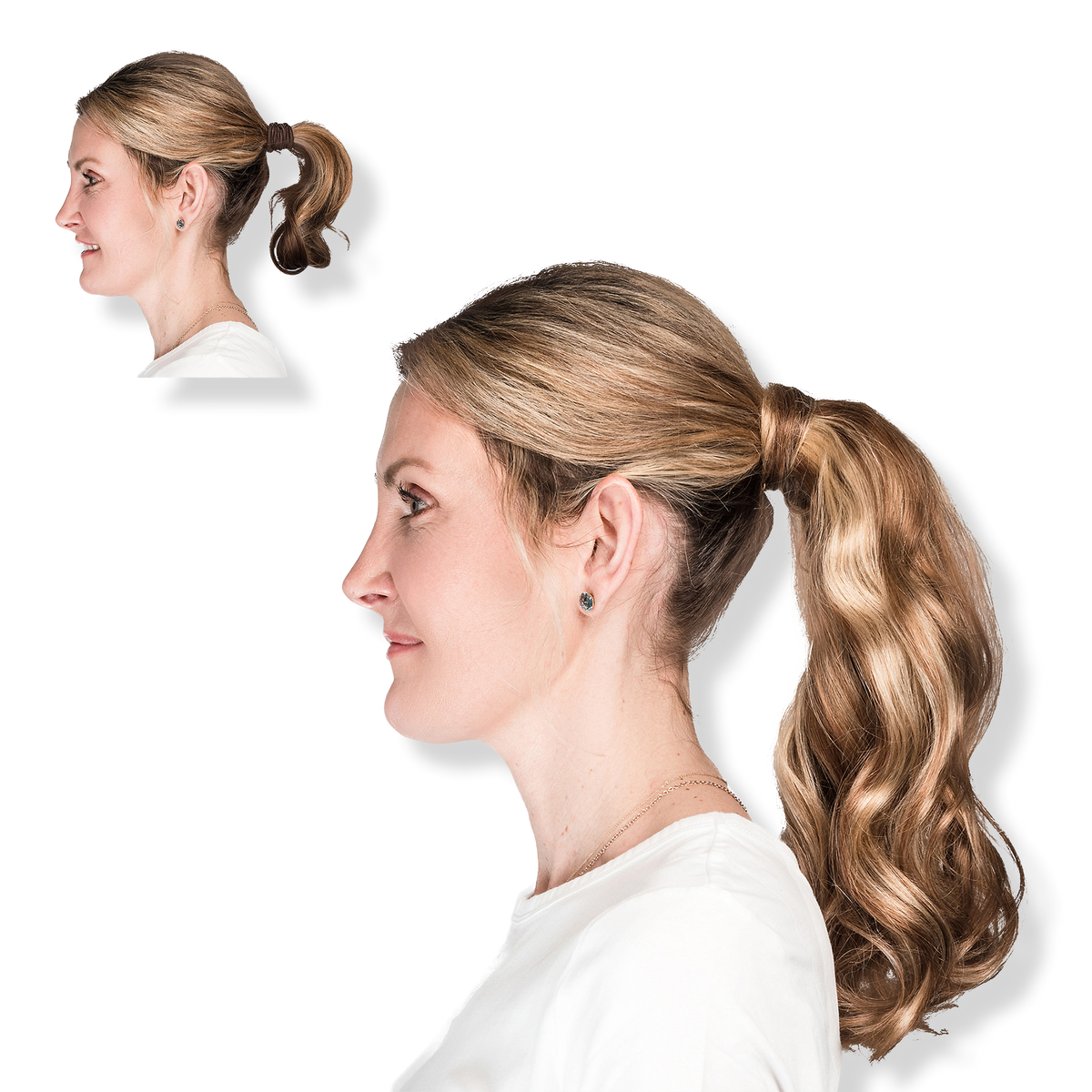 Locks & Mane 14-inch Human Hair Ponytail, Butter Pecan