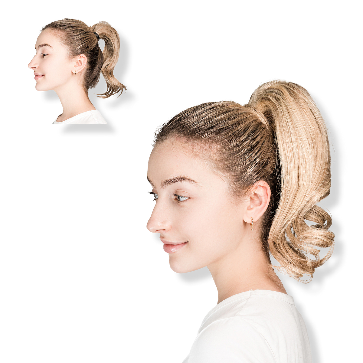 Locks & Mane 14-inch Human Hair Ponytail, Toasted Marshmallow