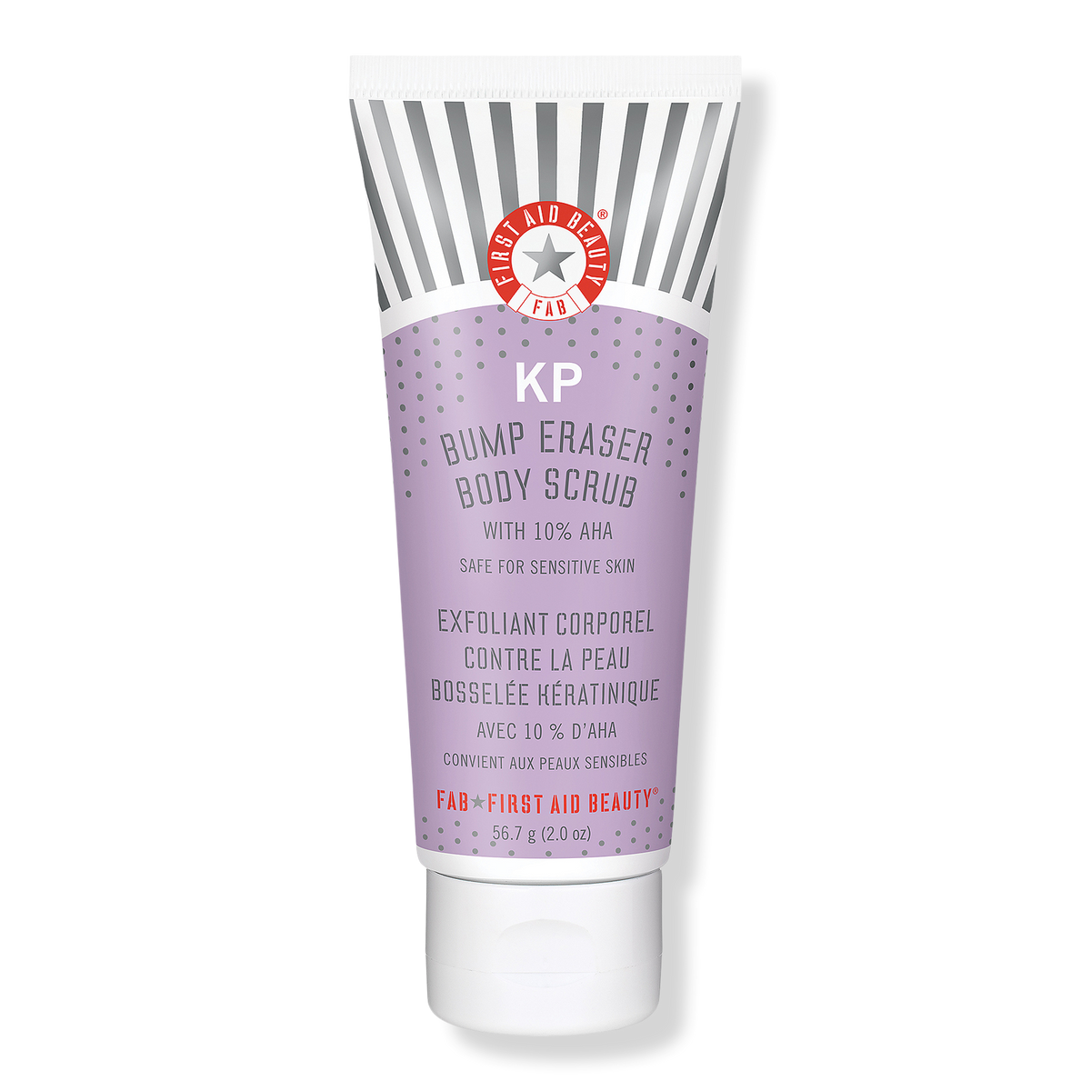 First Aid Beauty Travel Size KP Bump Eraser Body Scrub with 10% AHA, 2.0 oz