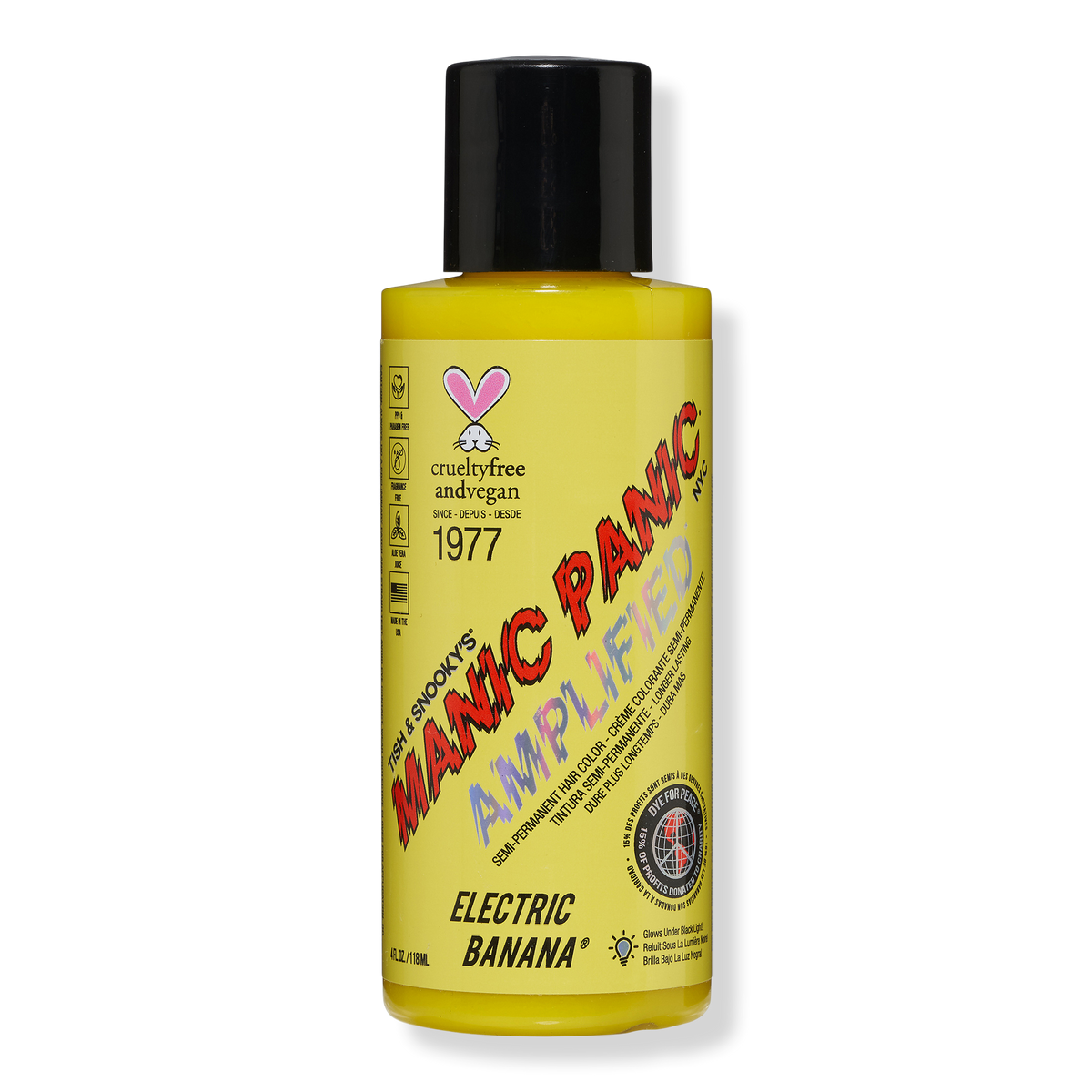 Manic Panic Amplified Semi-Permanent Hair Color, Electric Banana, 4 oz