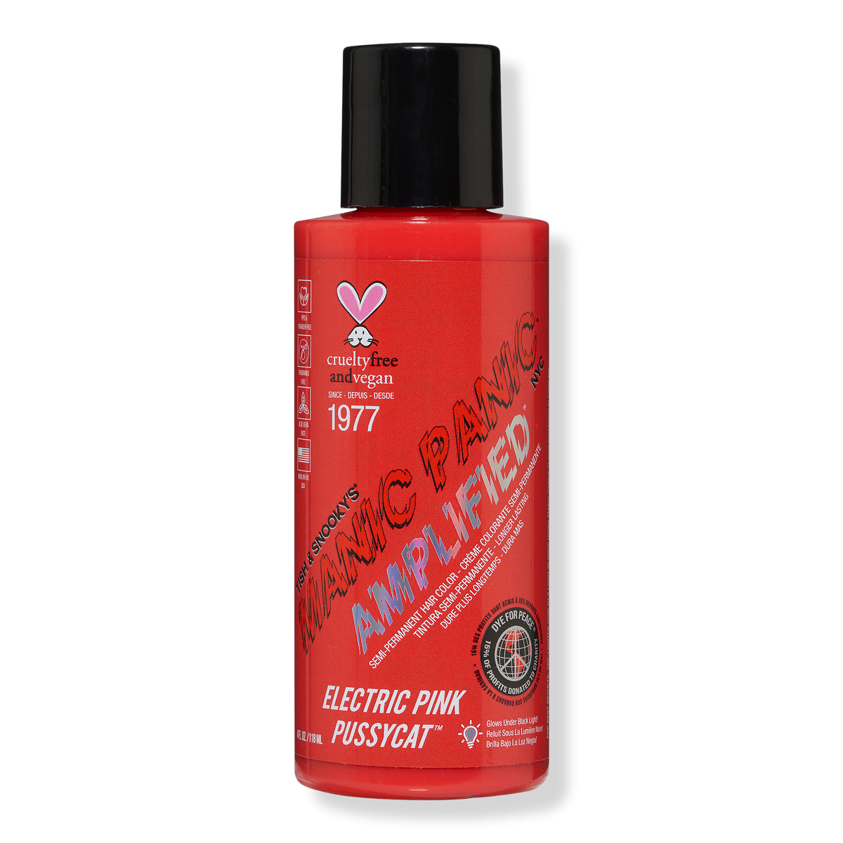 Manic Panic Amplified Semi-Permanent Hair Color, Electric Pink Pussycat, 4 oz