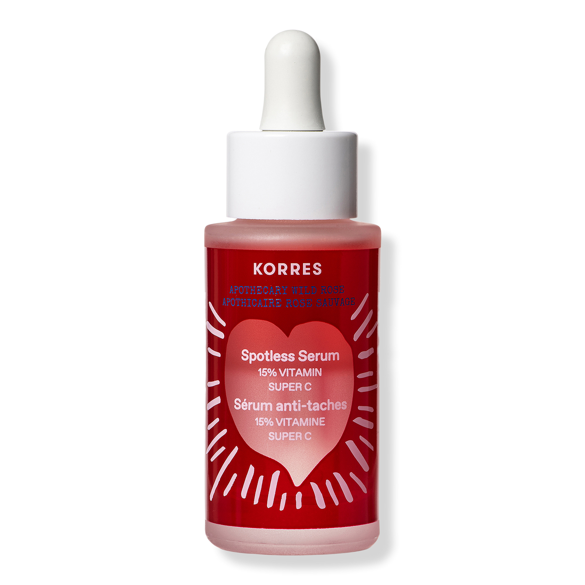 KORRES Wild Rose Spotless Serum with 15% Vitamin Super C, 1.01 oz