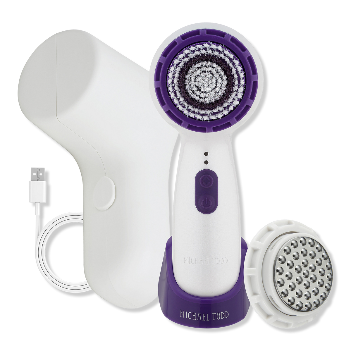 Michael Todd Beauty Soniclear Petite Antimicrobial Facial Sonic Skin Cleansing Brush, Pearl White, 1 ea