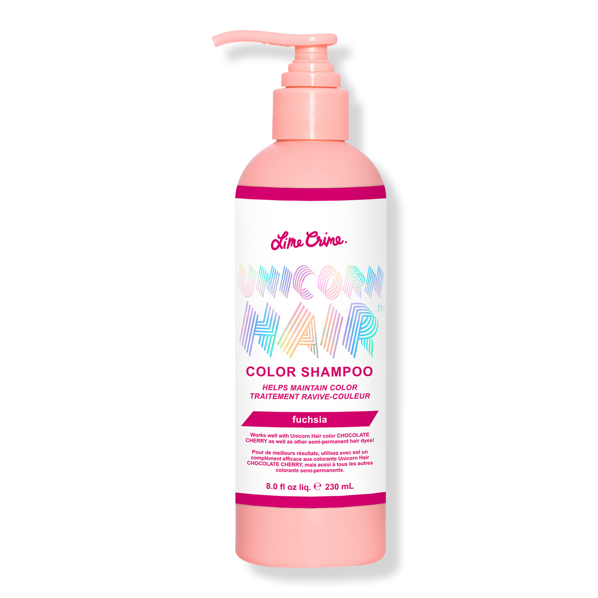 Lime Crime Unicorn Hair Color Shampoo, Fuchsia, 8 oz
