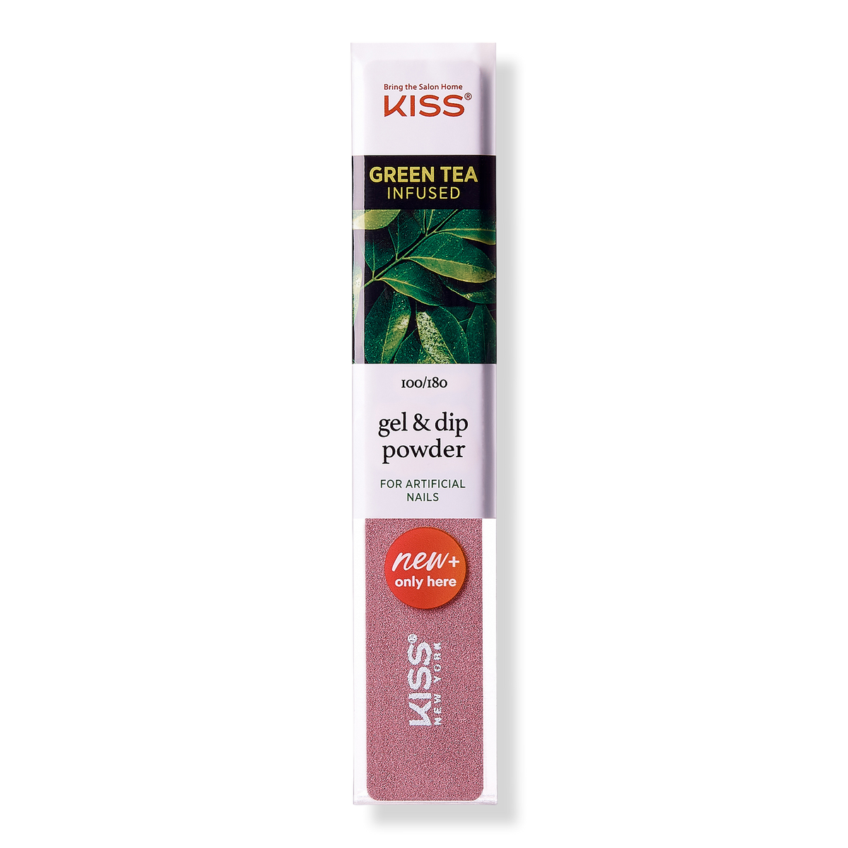 Kiss Grit 100 And 180 Green Tea Nail File, 1 ea