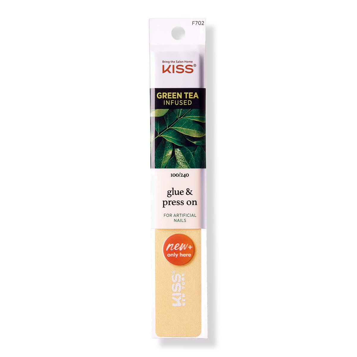 Kiss Grit 100 And 240 Green Tea Nail File, 1 ea