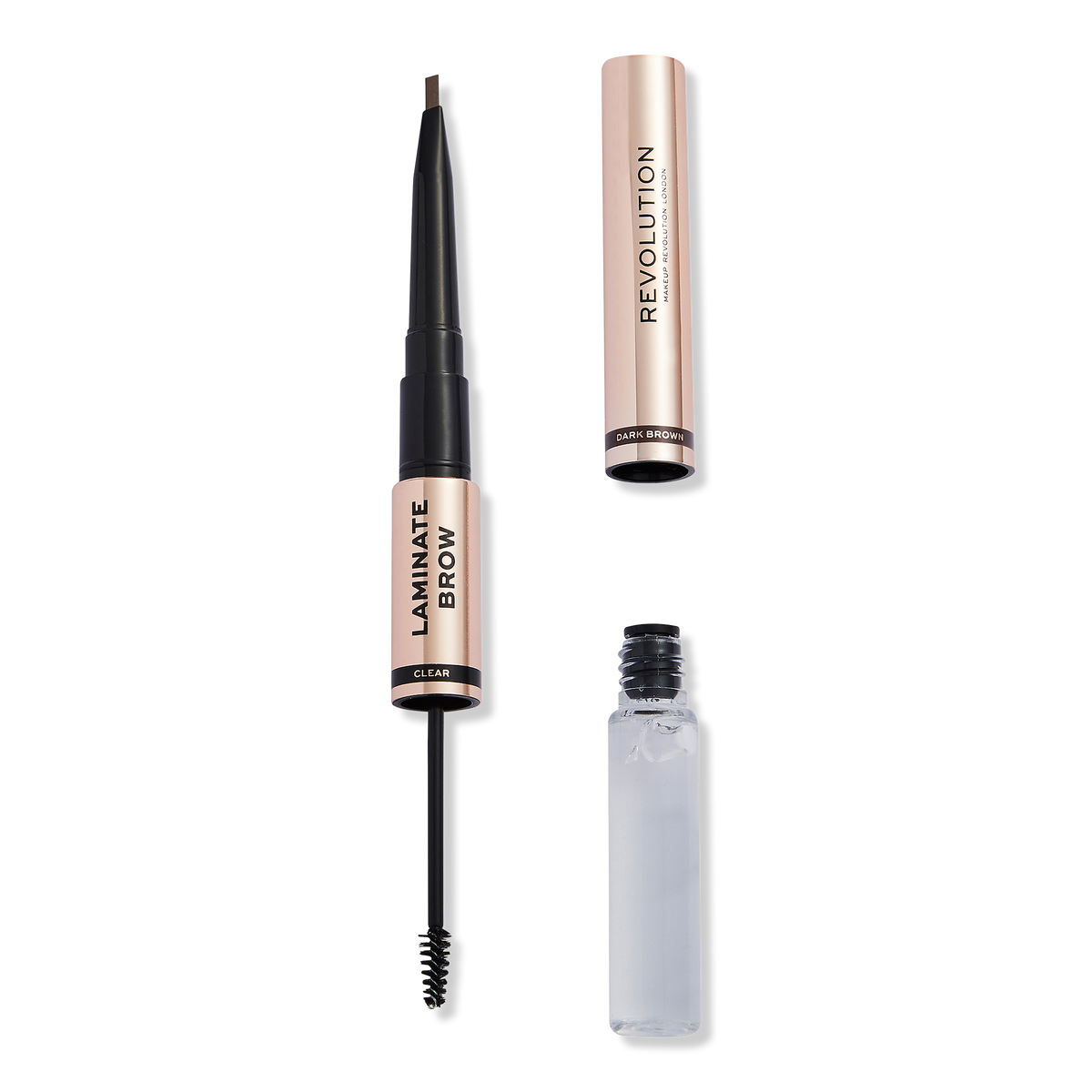 Makeup Revolution Laminate Brow, Dark Brown, 0.016 oz