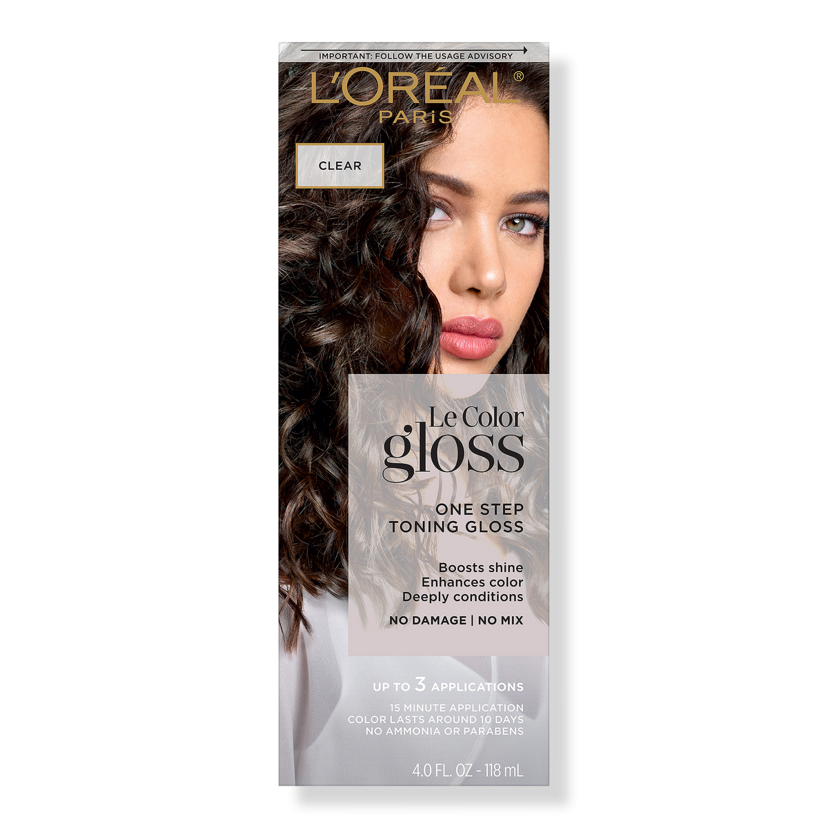 L'Oréal Le Color Gloss One Step Toning Gloss, Clear, 4 oz