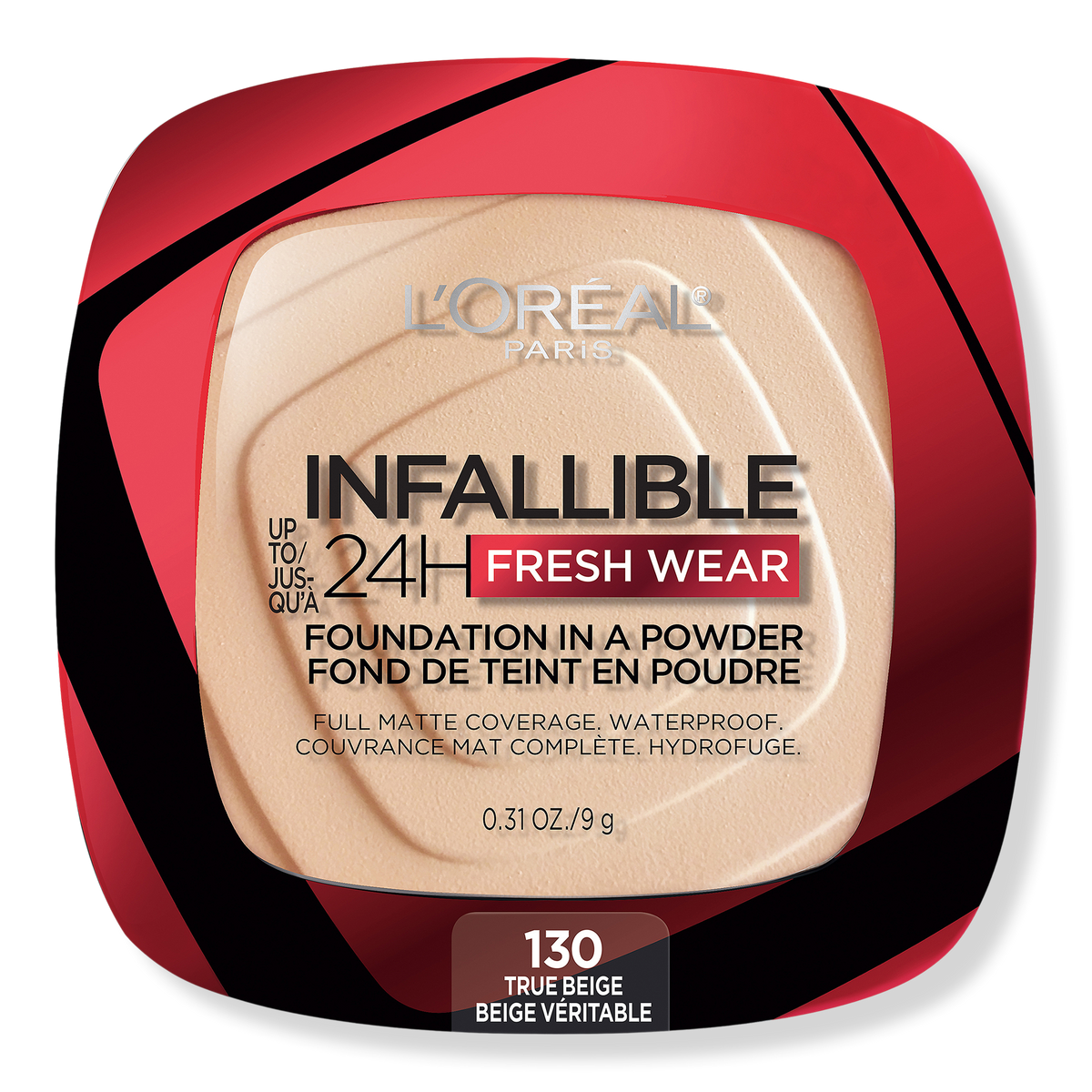 L'Oréal Infallible 24HR Fresh Wear Foundation In A Powder, 130 True Beige, 0.31 oz