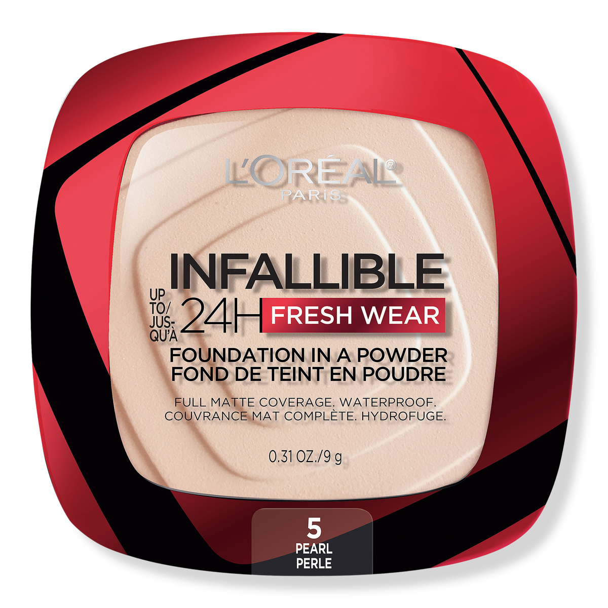 L'Oréal Infallible 24HR Fresh Wear Foundation In A Powder, 5 Pearl, 0.31 oz