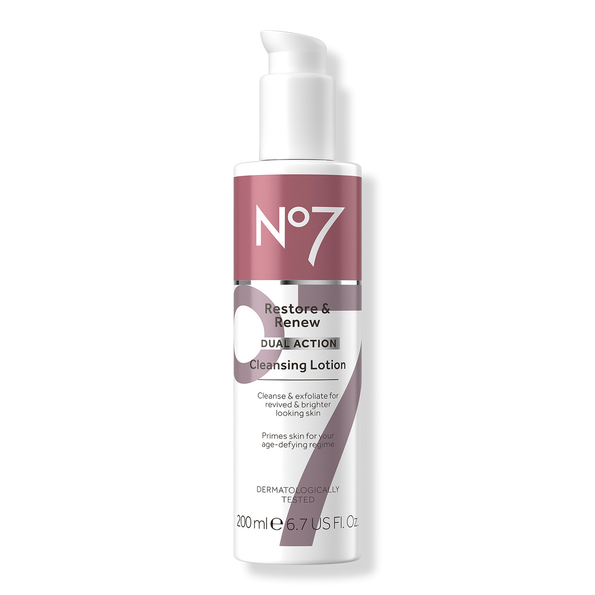 No7 Restore & Renew Dual Action Cleansing Lotion, 6.7 oz