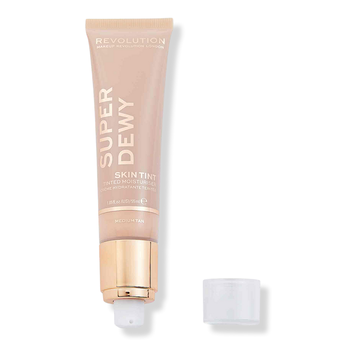 Makeup Revolution Superdewy Tinted Moisturizer, Medium Tan, 1.75 oz