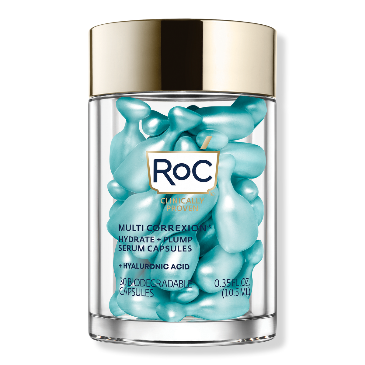 RoC Multi Correxion Hydrate + Plump Night Serum Capsules, 0.35 Fl.oz, 30 ea