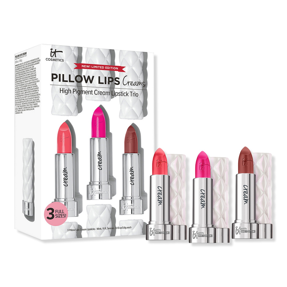 IT Cosmetics Pillow Lips Lipstick Creams Trio