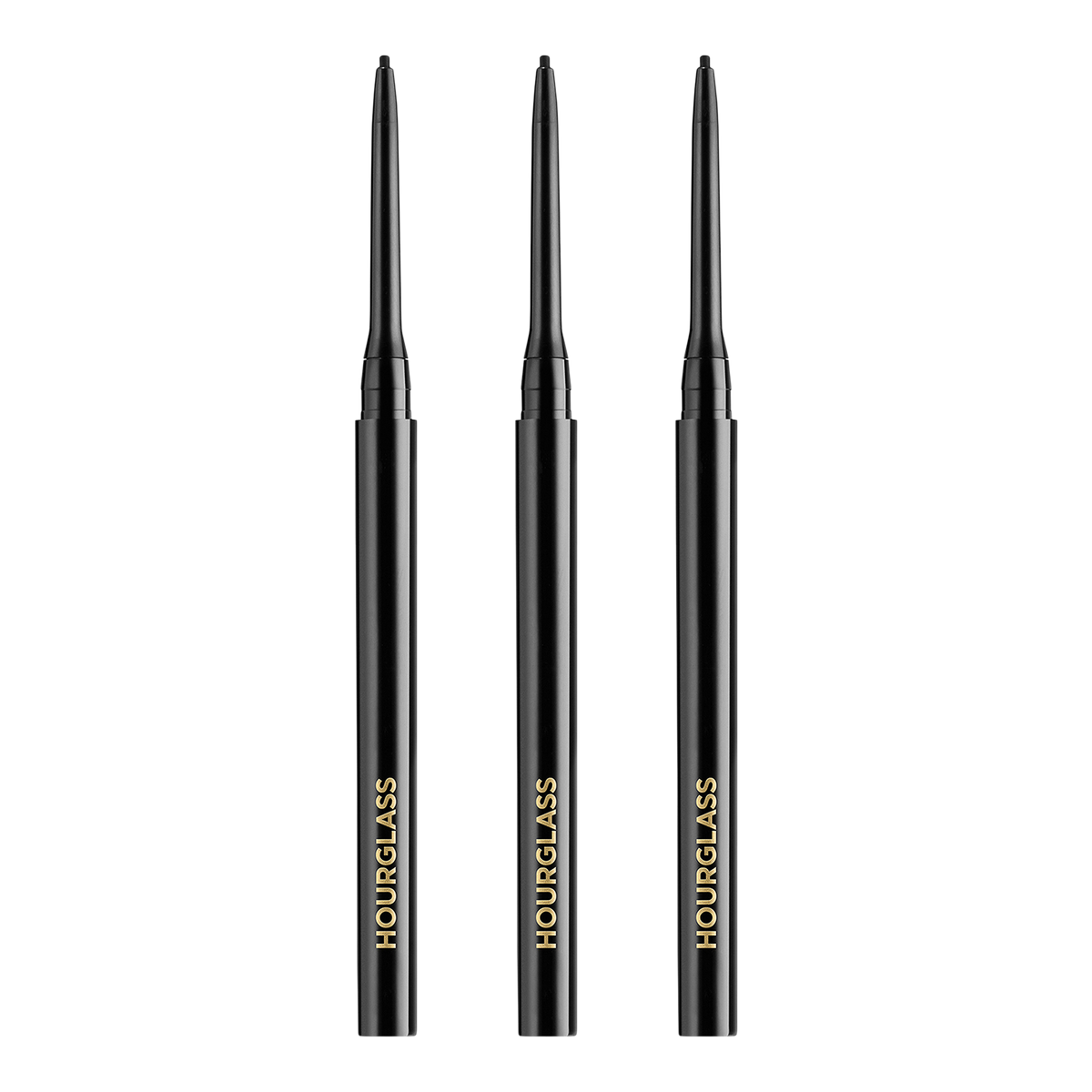 HOURGLASS 1.5mm Mechanical Gel Eyeliner 3 Pack, Obsidian
