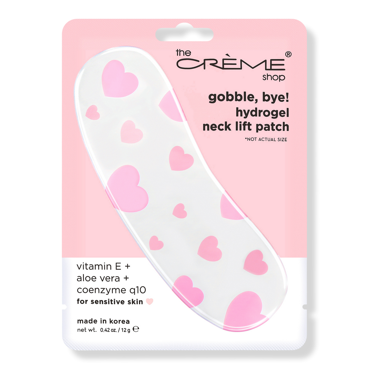 The Crème Shop Gobble Bye! Hydrogel Neck Lift Patch for Sensitive Skin, 0.4 oz