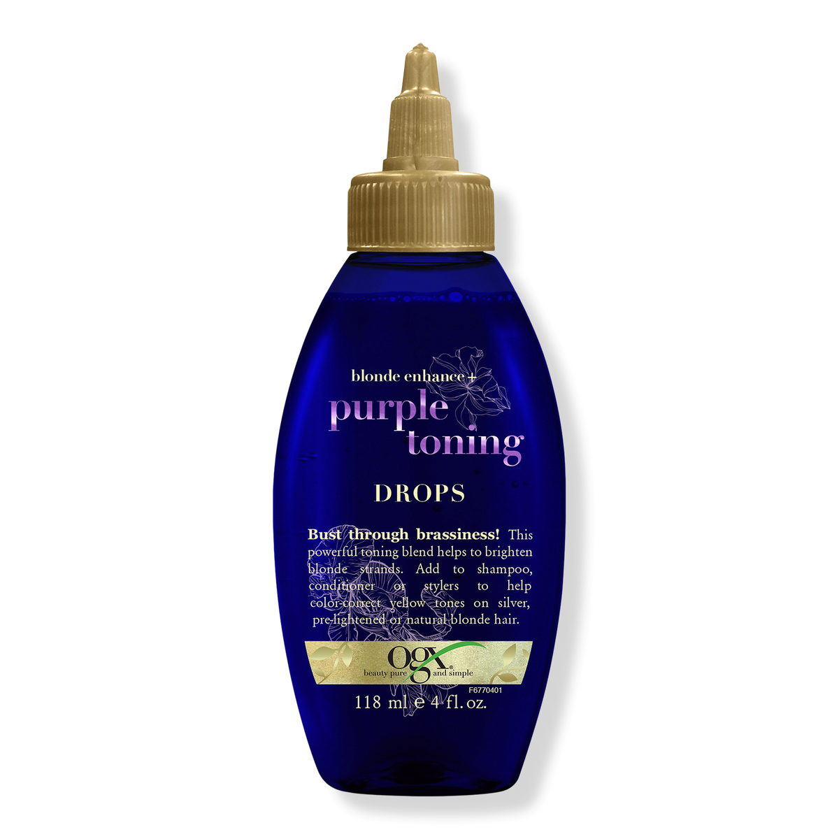 OGX Blonde Enhance + Purple Toning Drops, 4 oz