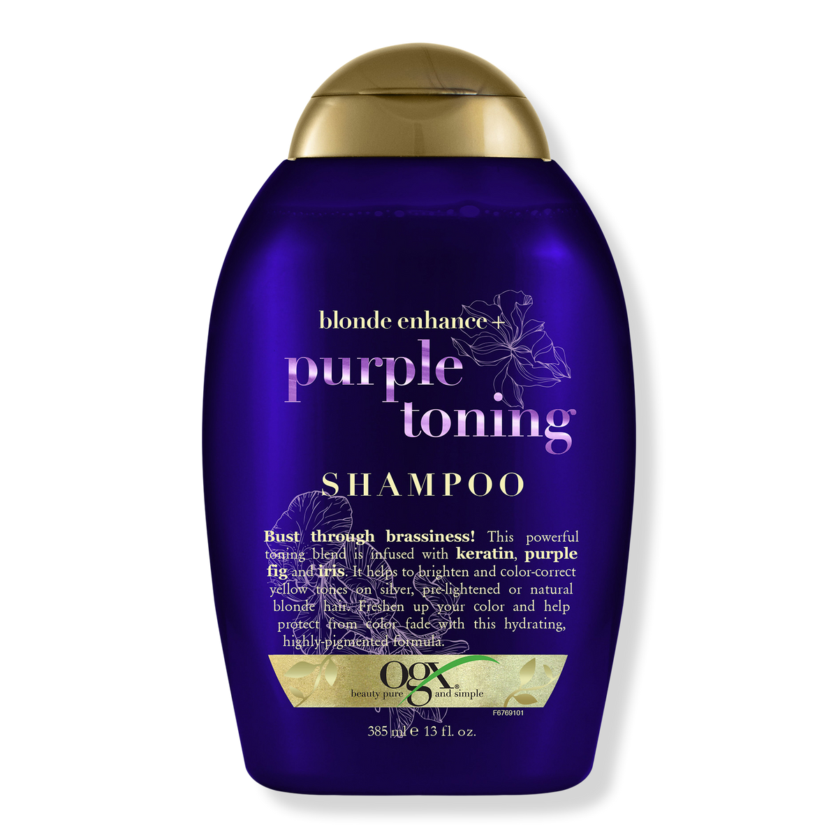 OGX Blonde Enhance + Purple Toning Shampoo, 13 oz