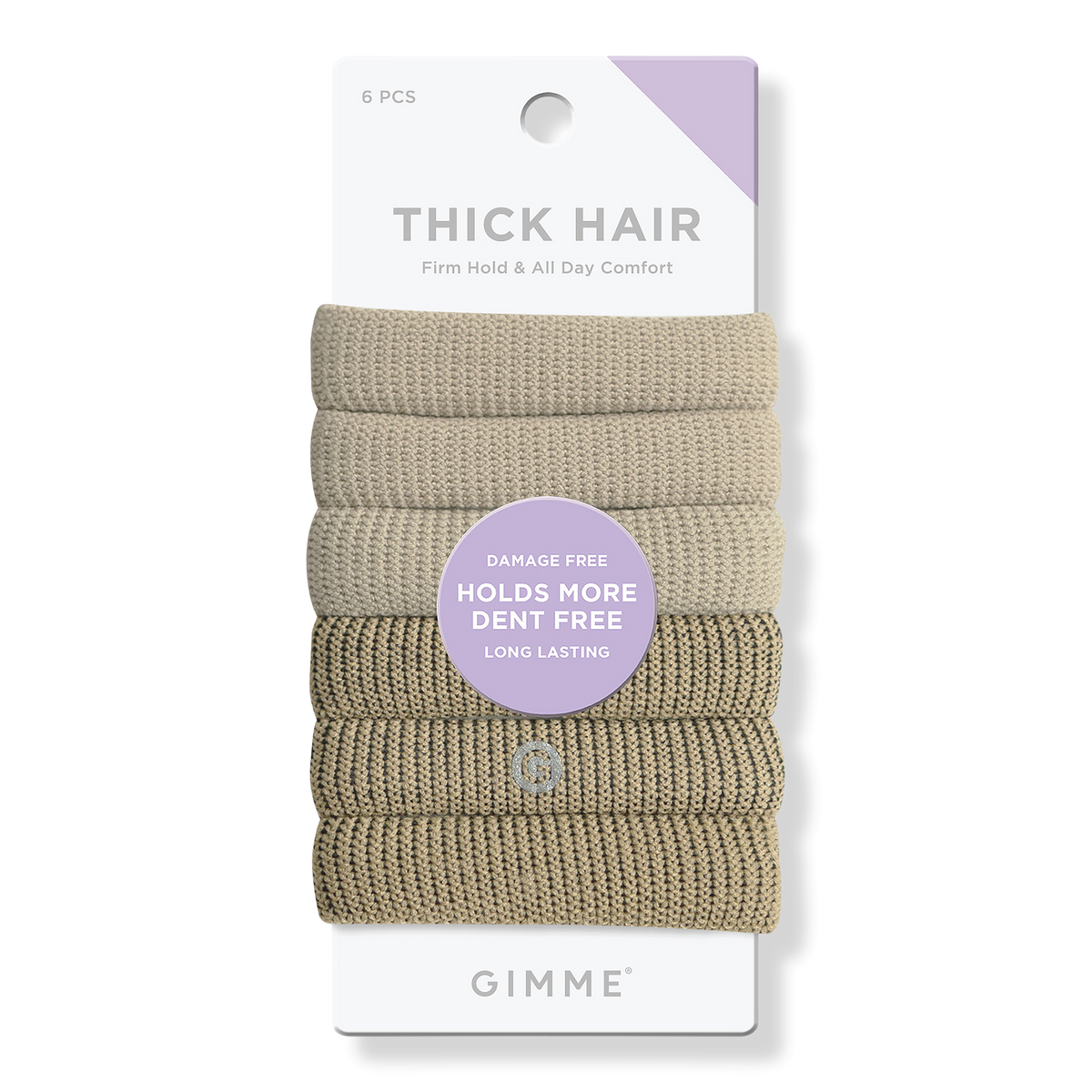 GIMME beauty Thick Hair Blonde Bands, 6 ea