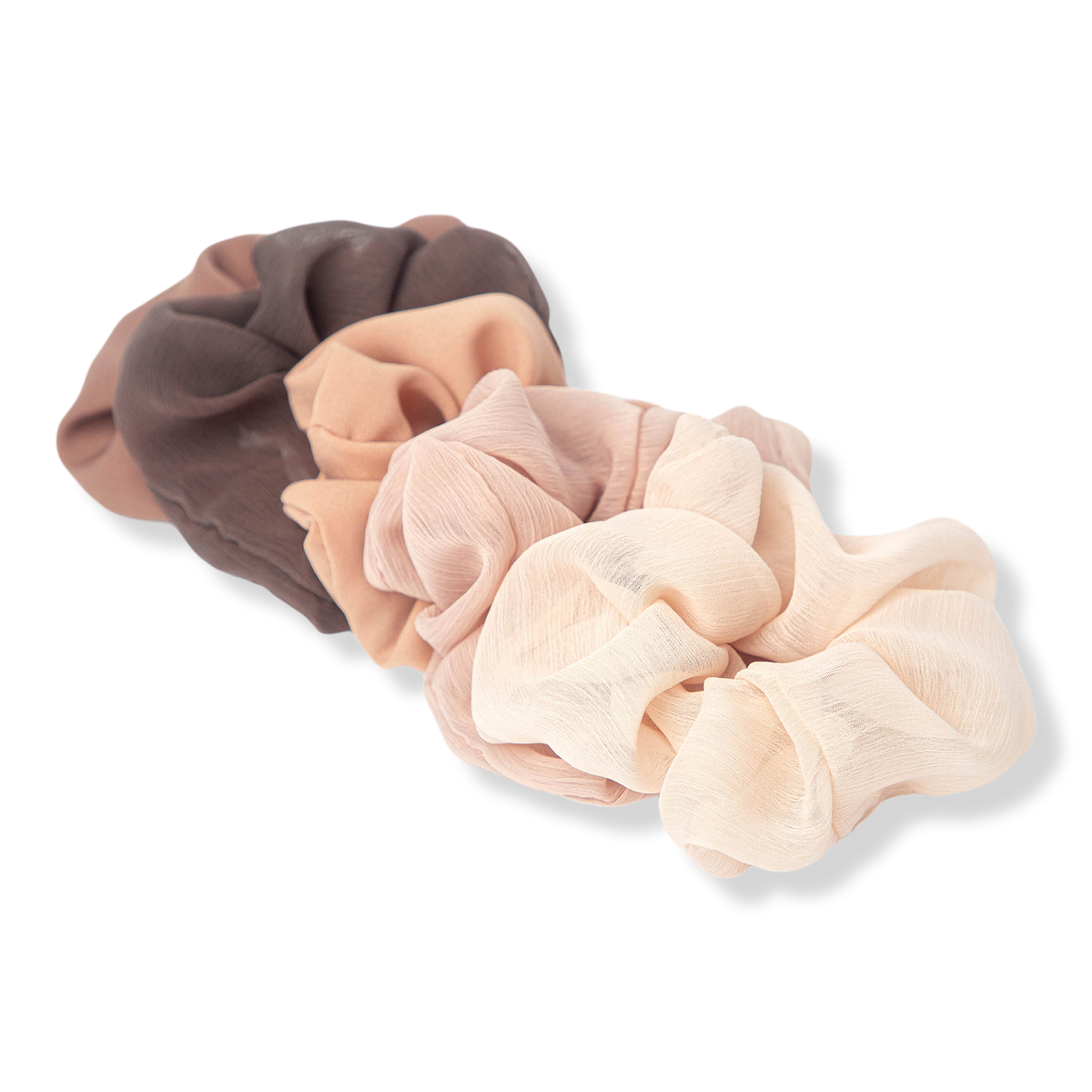 Kitsch Terra Cotta Crepe Scrunchie Set, 5 ea