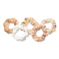 Kitsch Sand Assorted Textured Scrunchies Set, 5 ea
