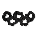 Kitsch Black Assorted Textured Scrunchies, 5 ea