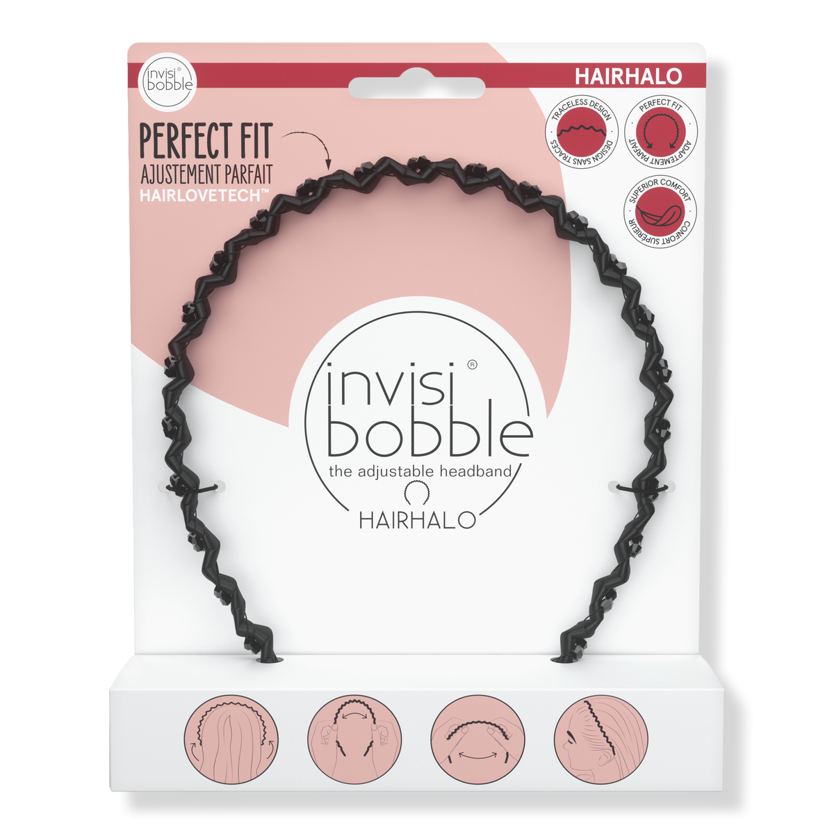 Invisibobble HAIRHALO Adjustable Headband, True Dark Sparkle, 1 ea