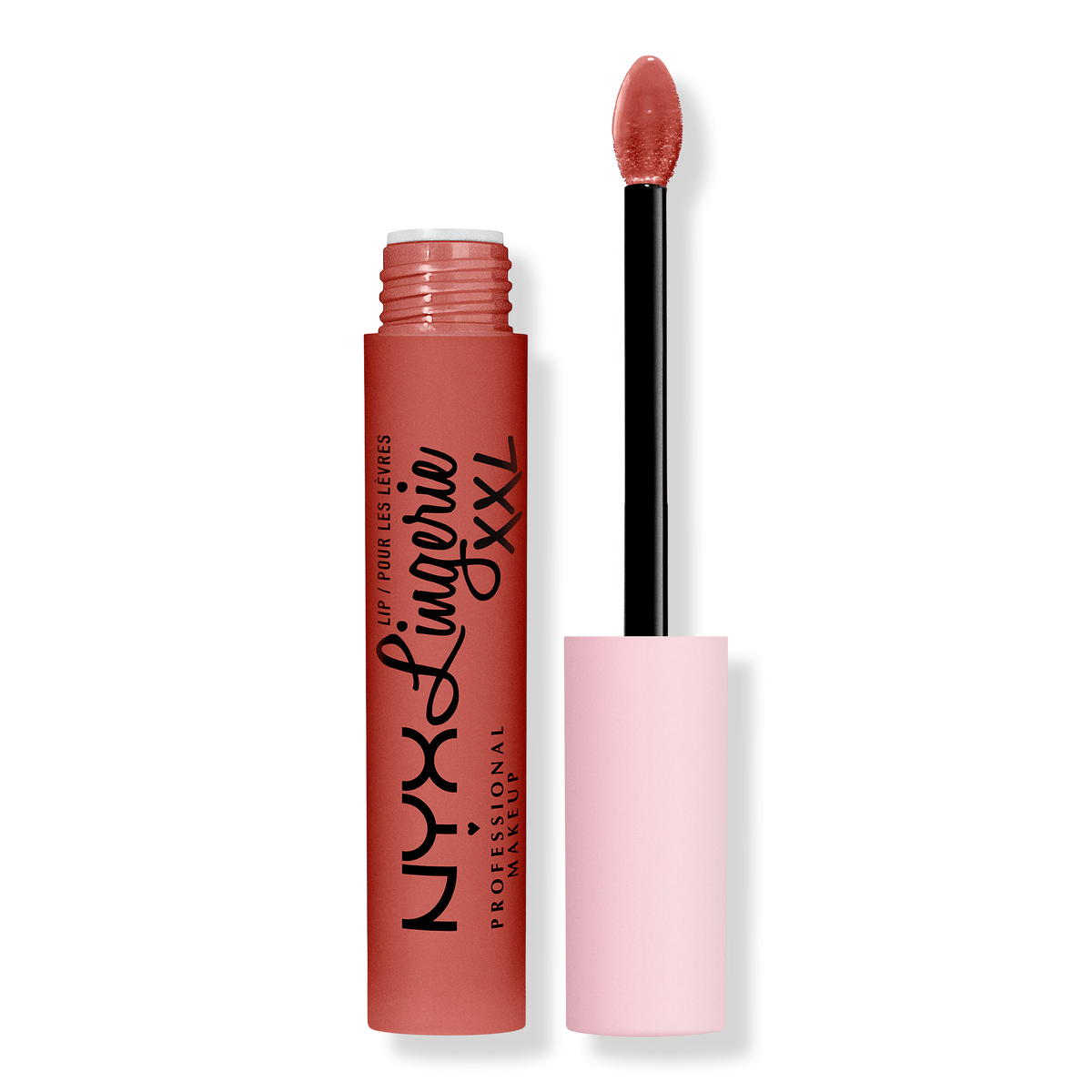 NYX Professional Makeup Lip Lingerie XXL Long-Lasting Matte Liquid Lipstick, Peach Flirt, 0.13 oz