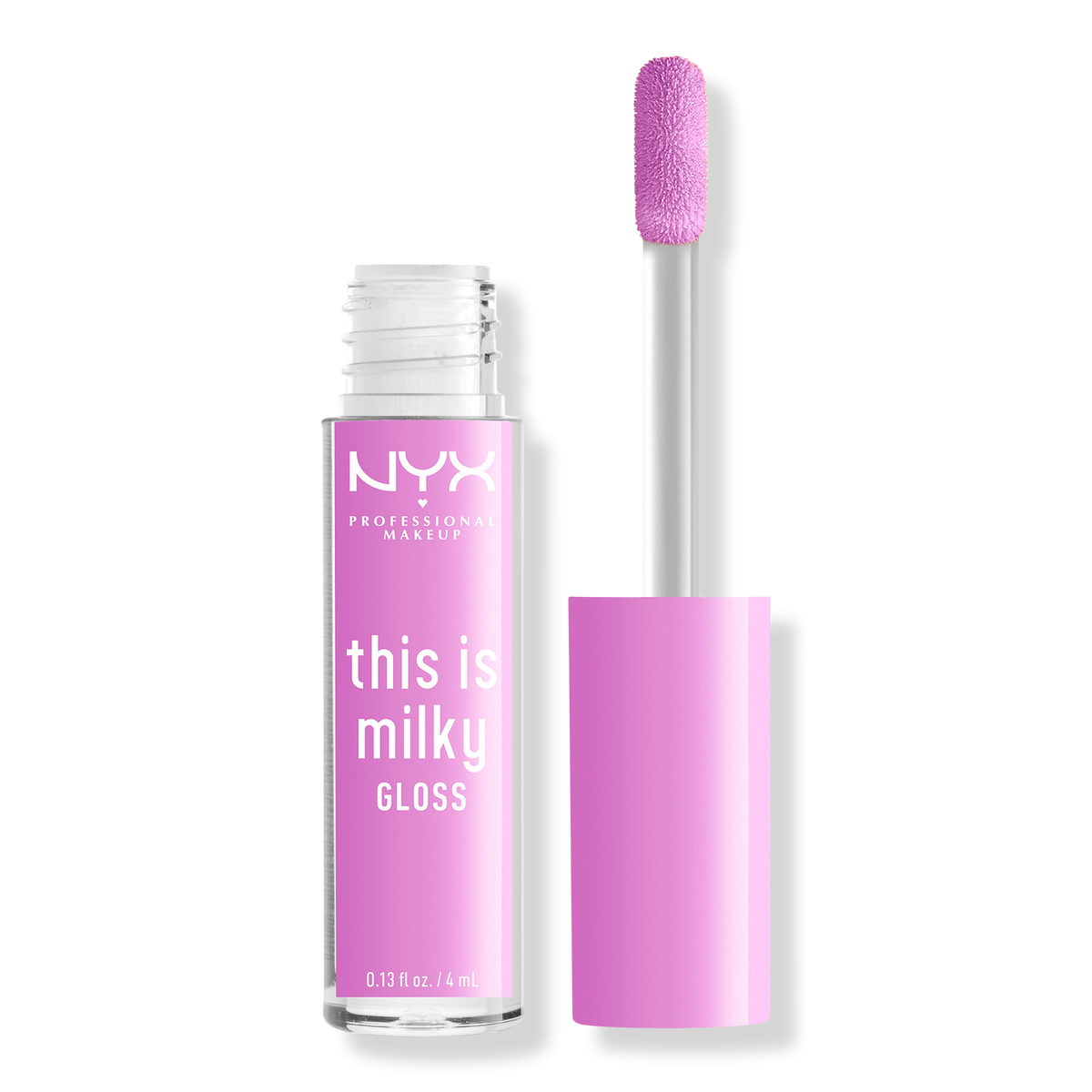 NYX Professional Makeup This Is Milky Gloss Hydrating Vegan Lip Gloss, Liliac Splash