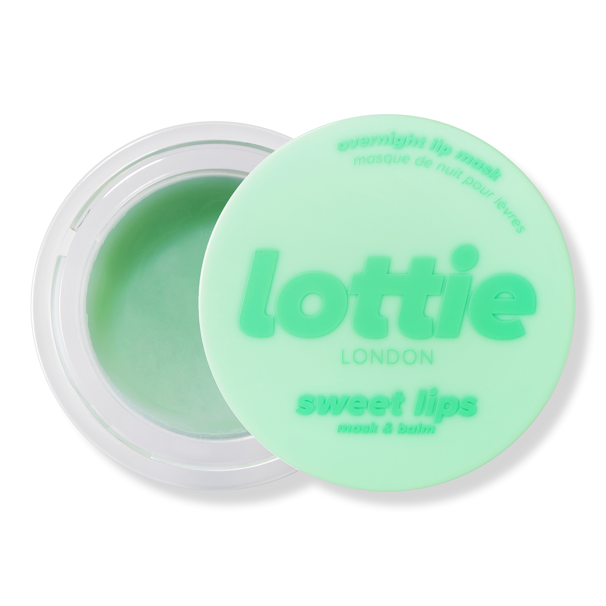Lottie London Sweet Lips Overnight Lip Mask & Balm, Minted, 0.31 oz