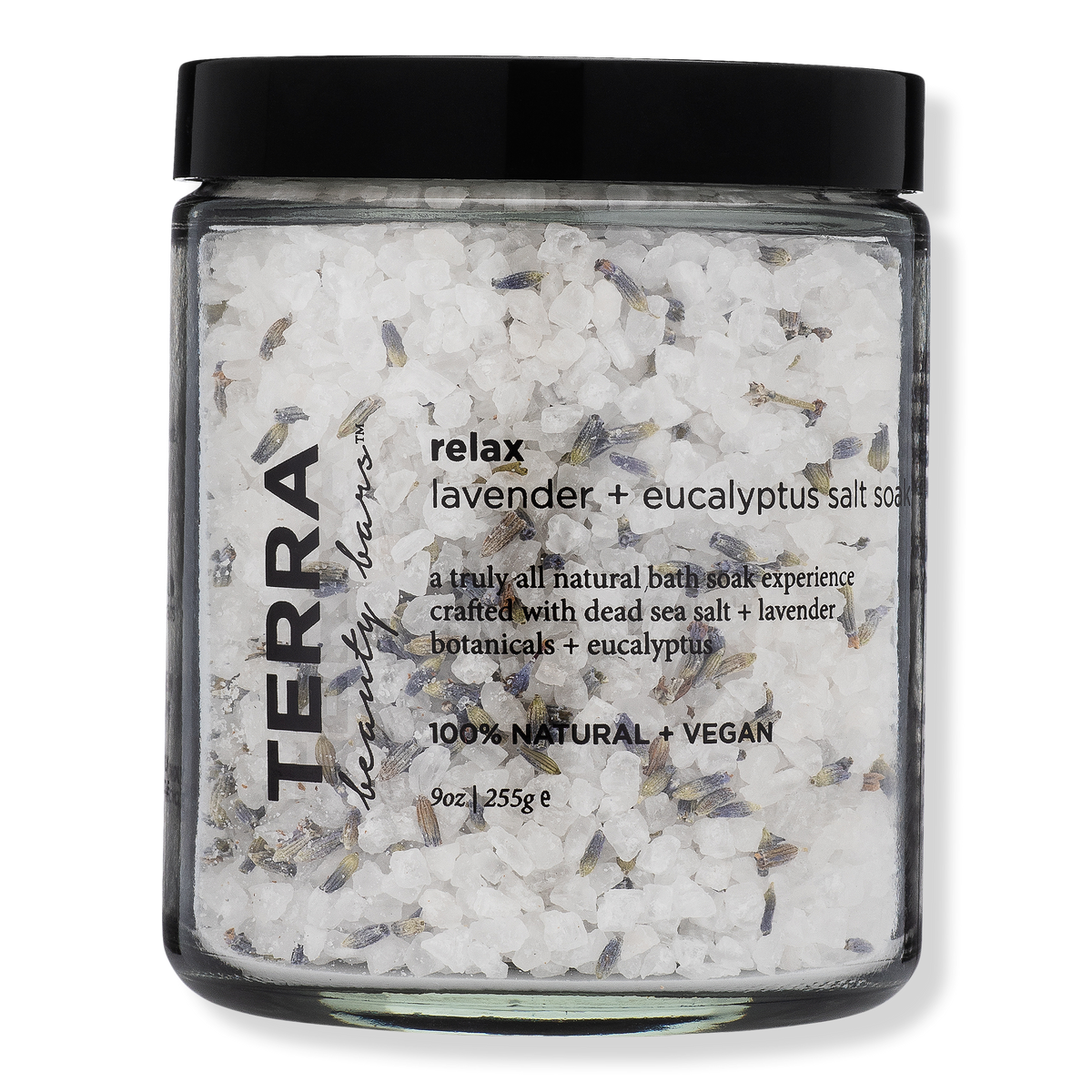 Terra Beauty Bars Relax Lavender + Eucalyptus Salt Soak, 9 oz
