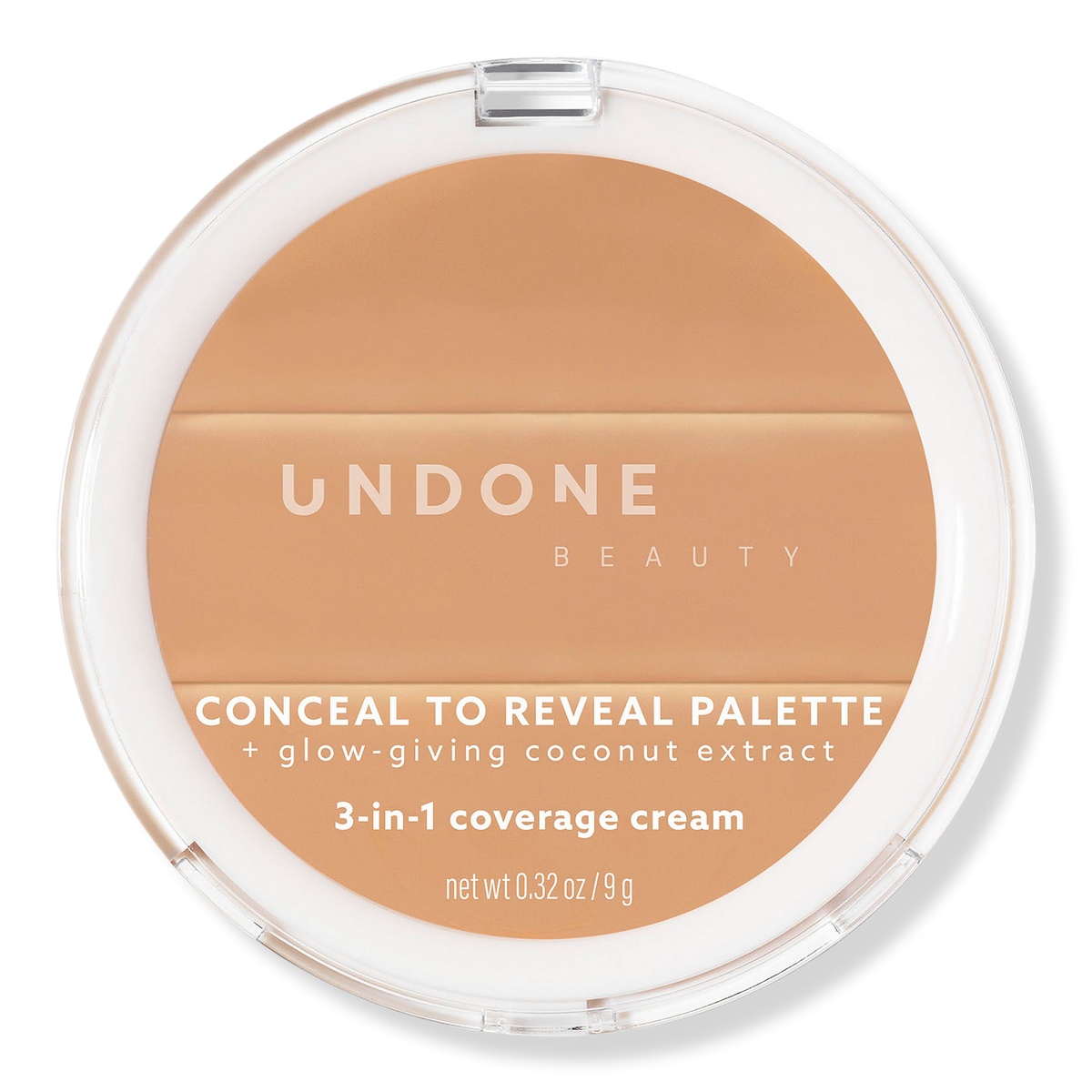 Undone Beauty Conceal To Reveal 3-in-1 Coverage Palette, Soft Beige Medium, 0.32 oz