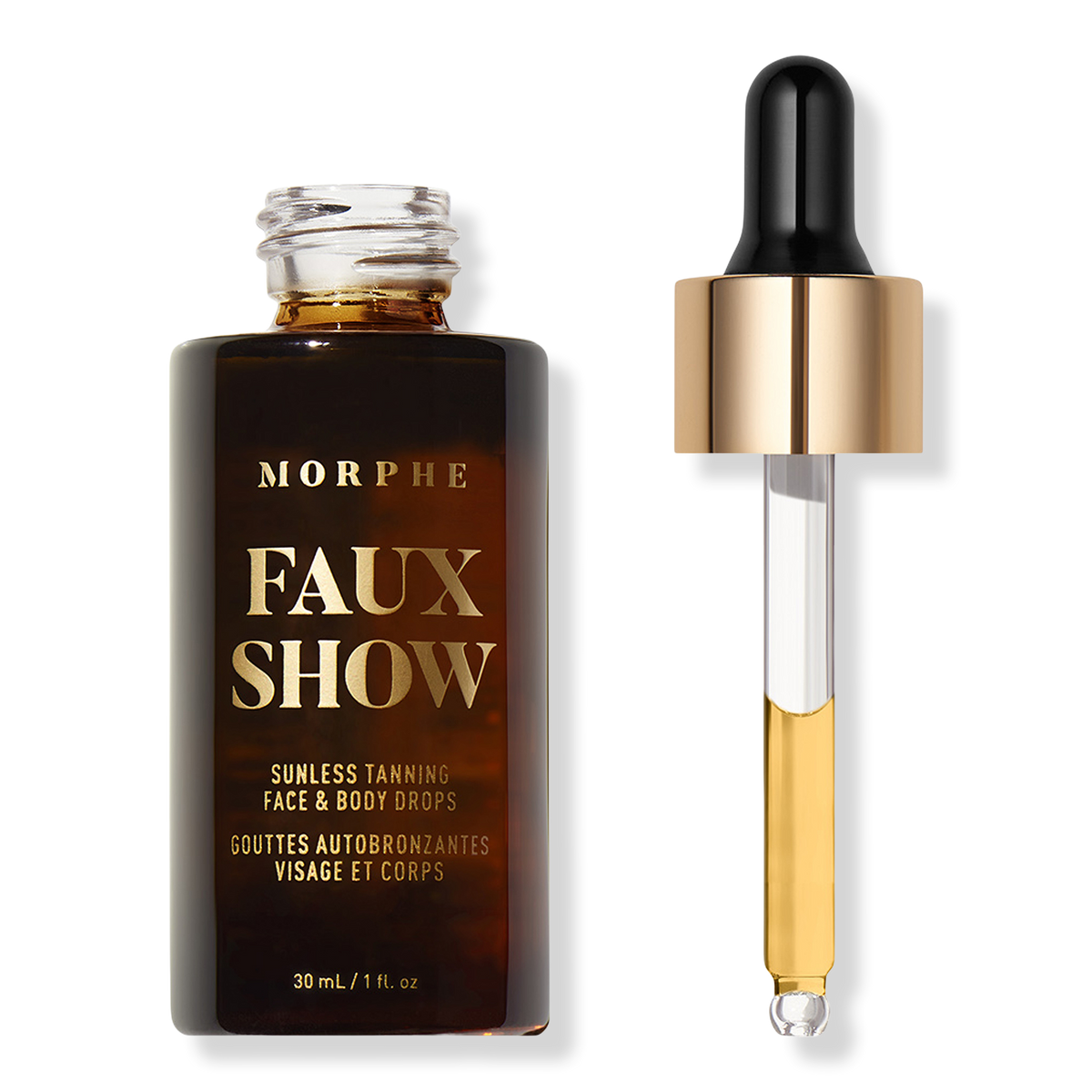 Morphe Faux Show Sunless Tanning Face & Body Drops, 1 oz